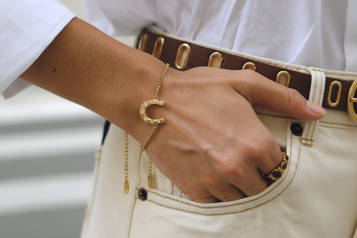 Pulseira Horse Fashion Dourada