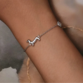 Pulseira Impressões de um Salsichinha Prata 925