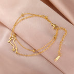 Pulseira Dupla Meu Companheiro Salsicha Dourada