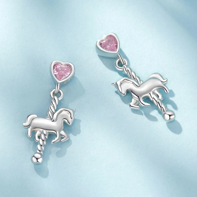 Brinco Paixão Equina Carrossel Prata 925
