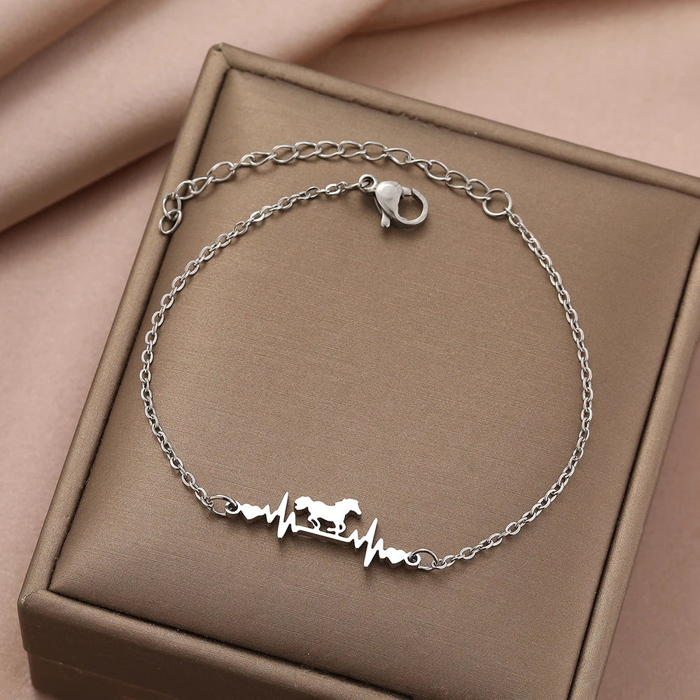 Pulseira Batimentos a galope Prata