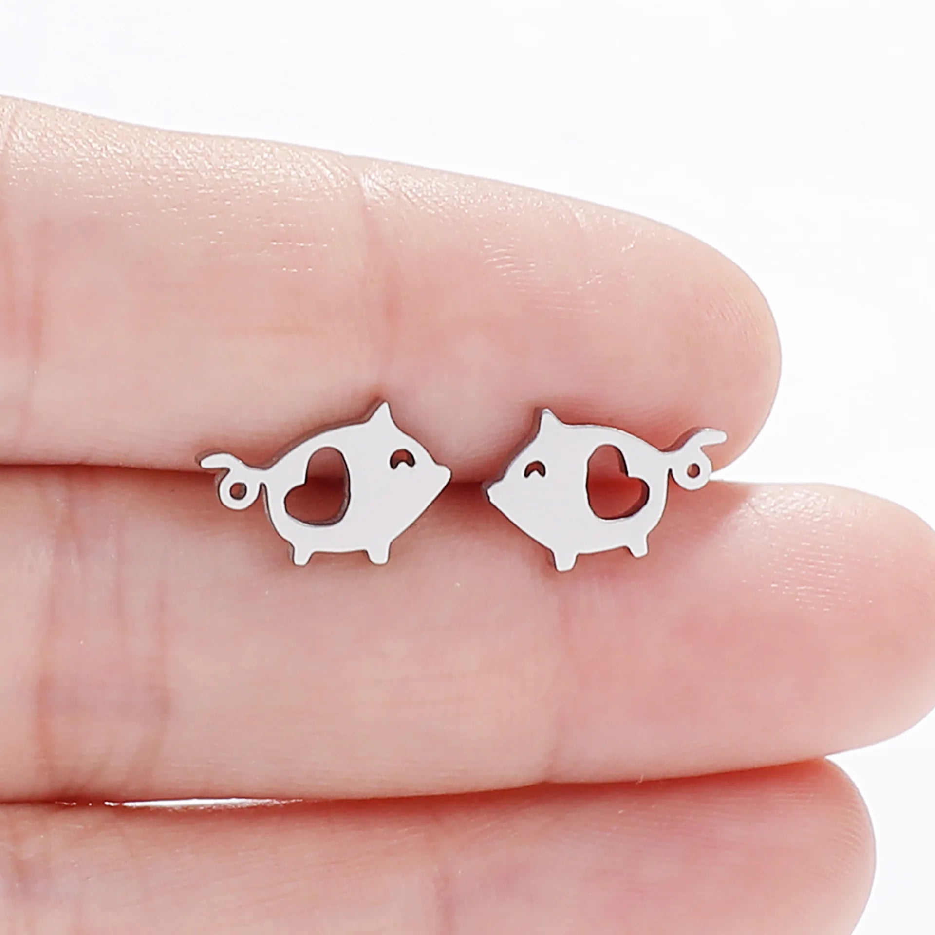 Brincos Os 2 porquinhos Prata