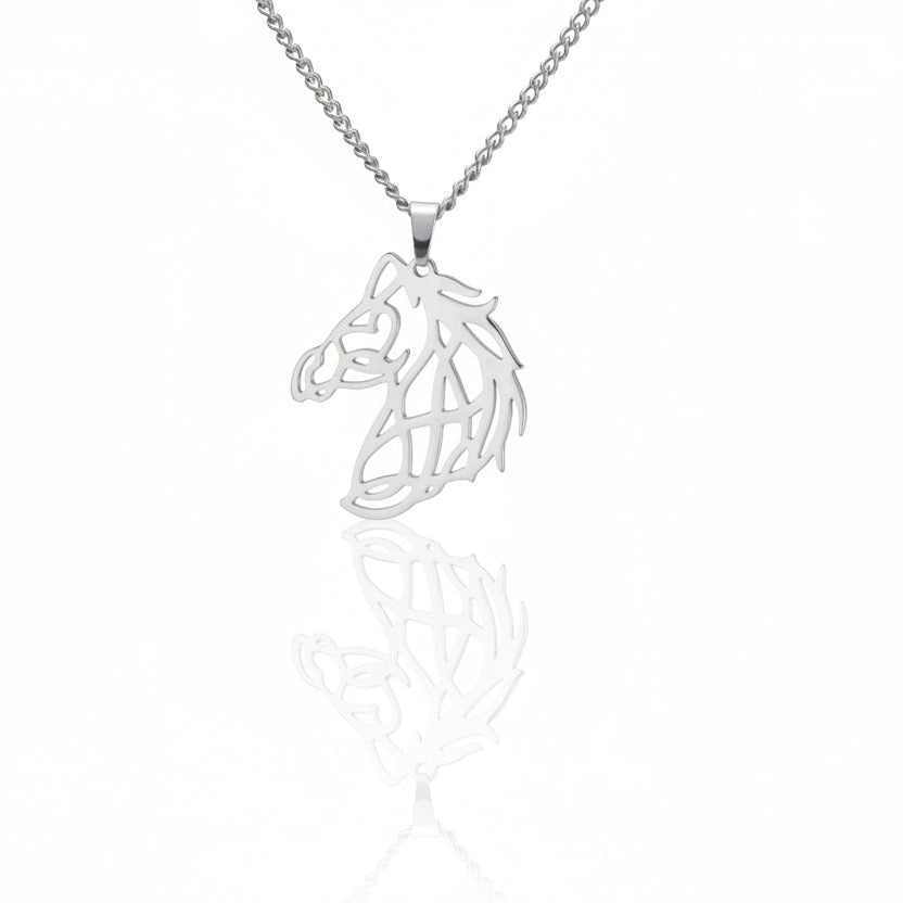 Conjunto Cavalo Geométrico Moderno Prata