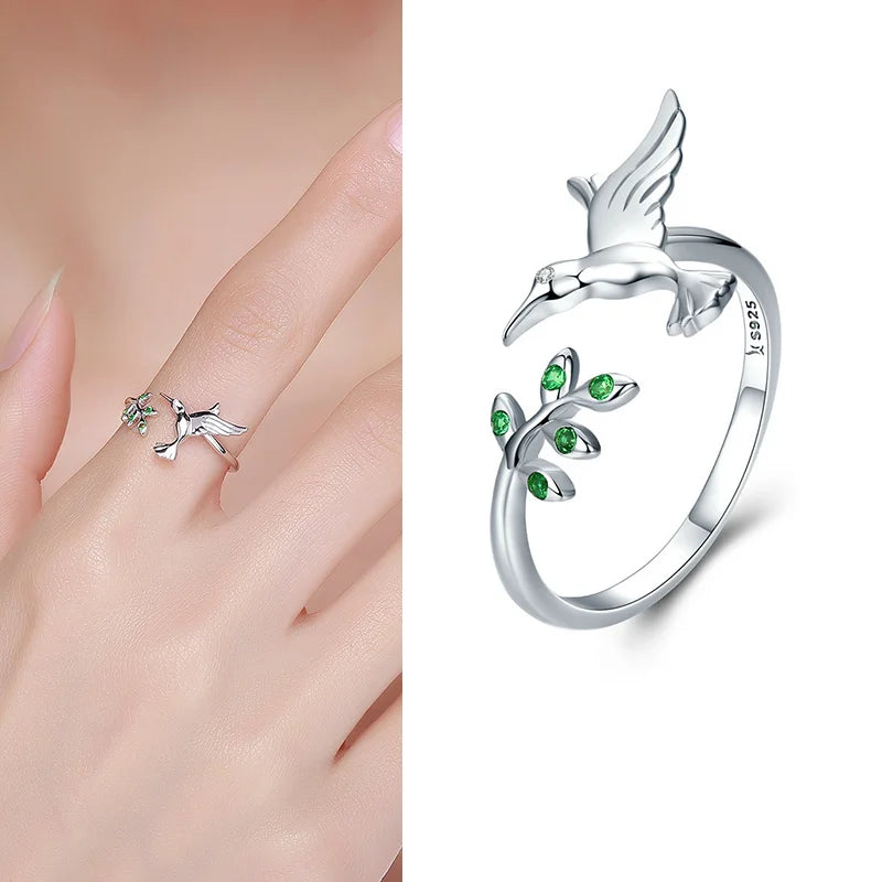 Anel Voo de Beija-Flor Prata 925