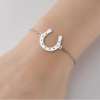 Pulseira Ferradura de Aço Prata