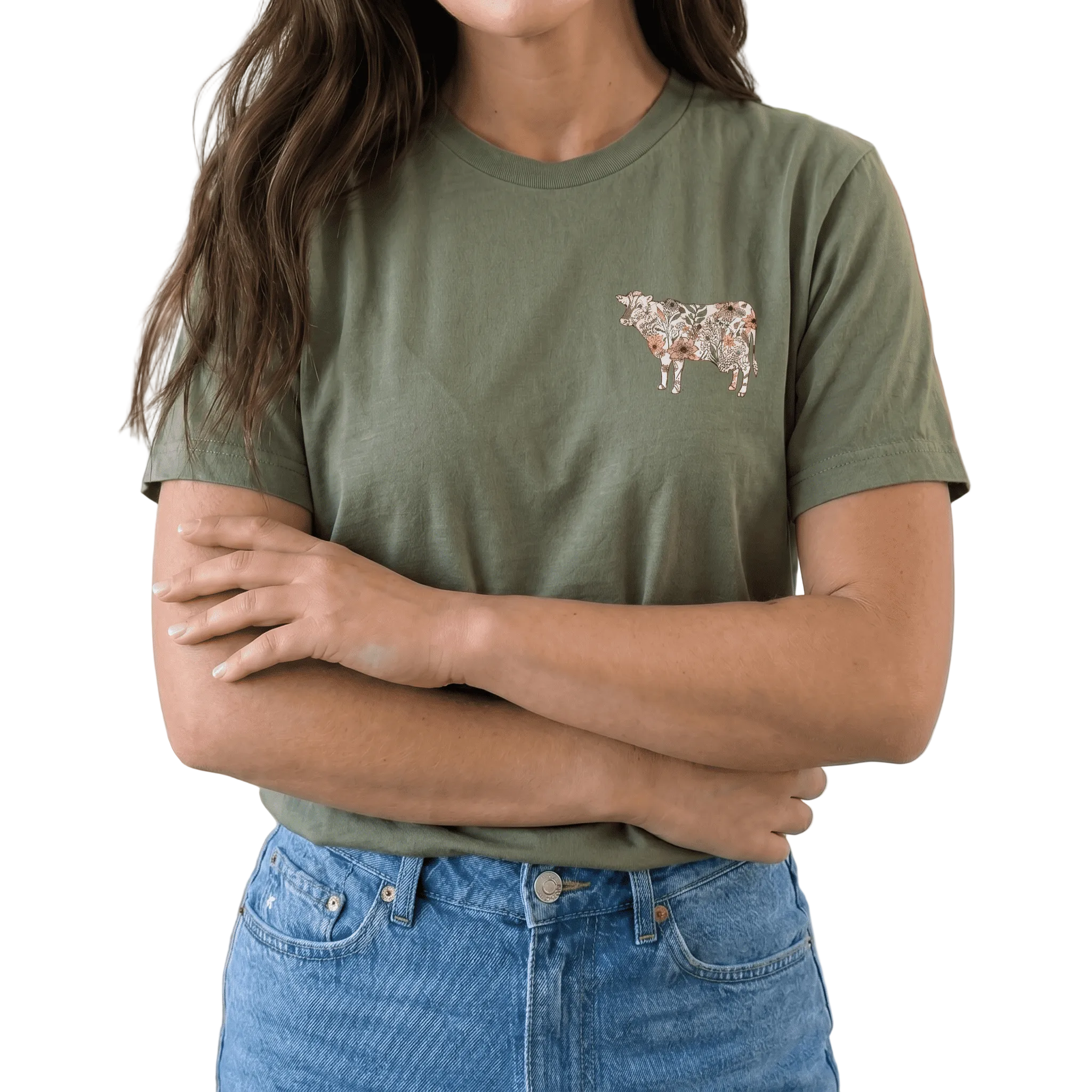 T-shirt Vaquinha Floral Pequena