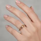 Anel Bridão Prata 925 Banhado Ouro 14k