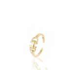 Anel Bridão Prata 925 Banhado Ouro 14k