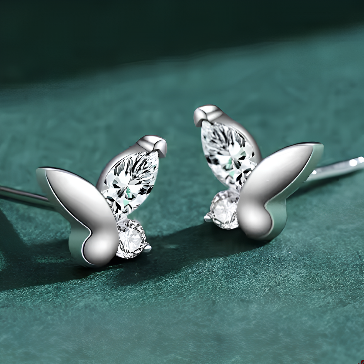 Brincos Borboletas Estilosas Prata 925