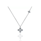 Conjunto Trevo de 4 folhas Cravejado Prata 925