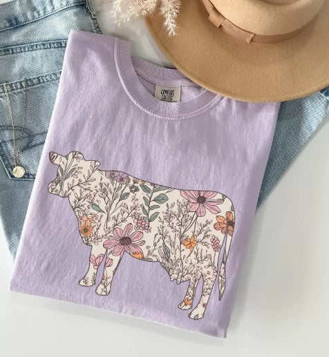 T-shirt Vaquinha Floral Grande