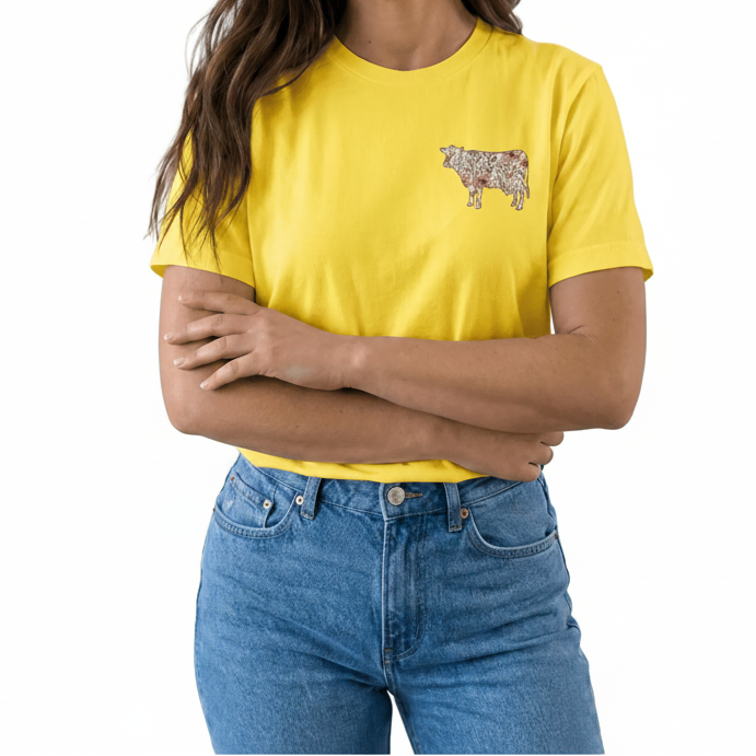 T-shirt Vaquinha Floral Pequena