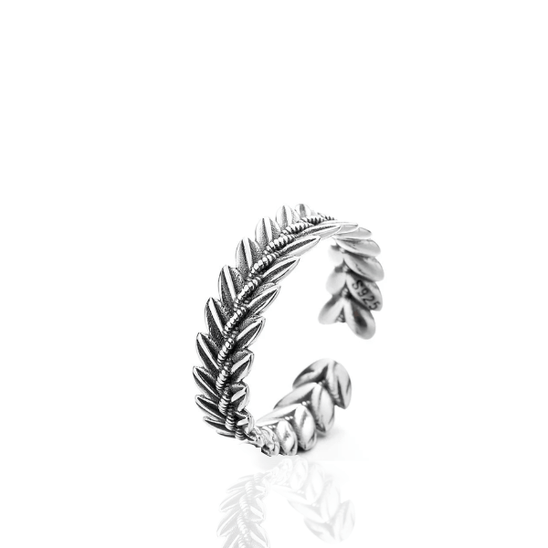 Anel Flor de Trigo Prata 925