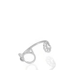 Anel Orelhas e Patinhas Felinas Ajustável Prata