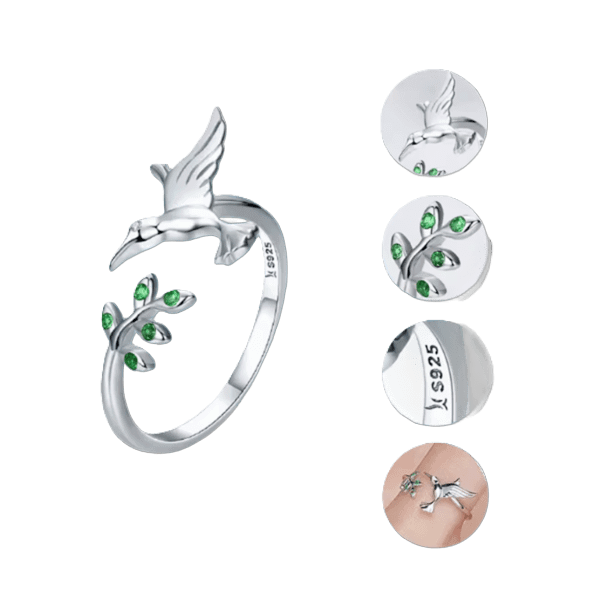 Anel Voo de Beija-Flor Prata 925