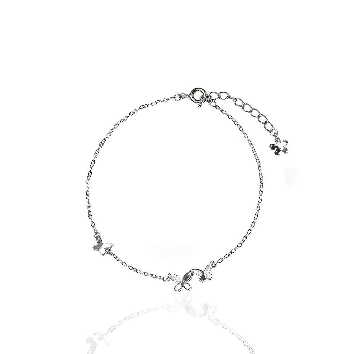 Pulseira Borboletas Delicadas Prata 925