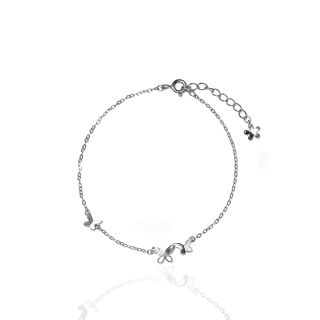 Pulseira Borboletas Delicadas Prata 925