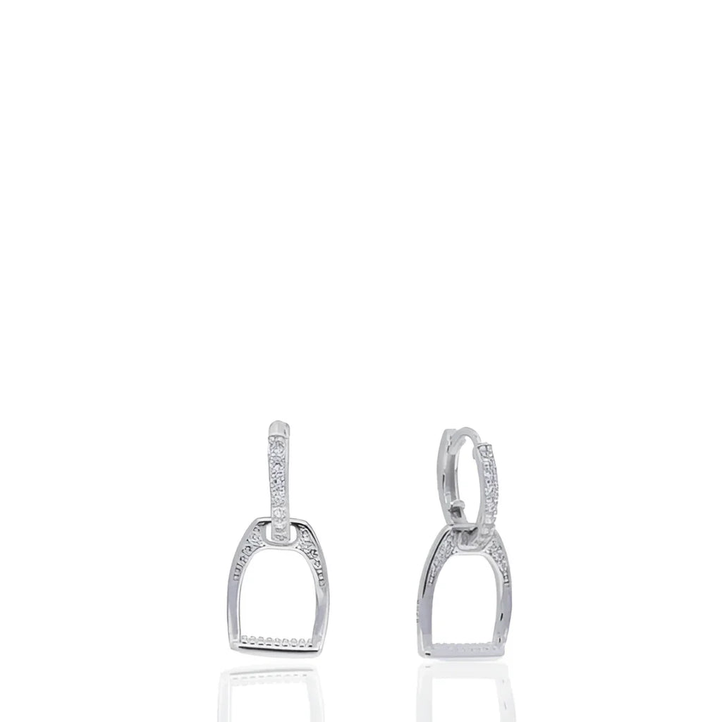 Brinco Estribos Cravejados Prata 925