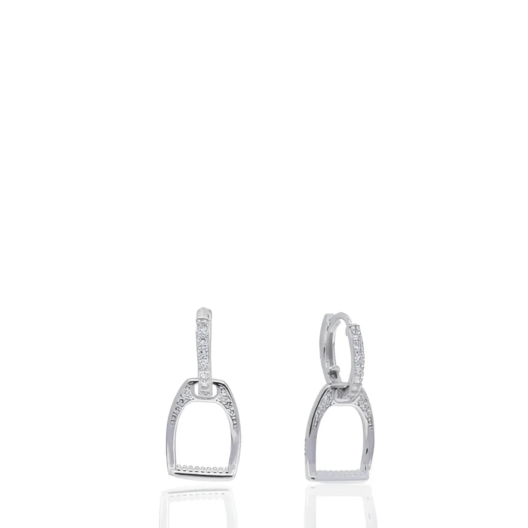 Brinco Estribos Cravejados Prata 925