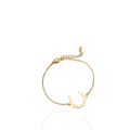 Pulseira Ferradura de Aço Dourada