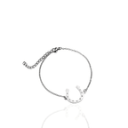 Pulseira Ferradura de Aço Prata
