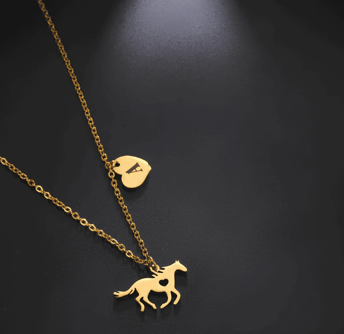 Conjunto Colar e Corrente Alfabeto Dourado ou Prata