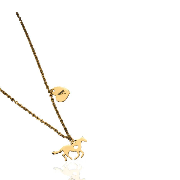 Conjunto Colar e Corrente Alfabeto Dourado ou Prata