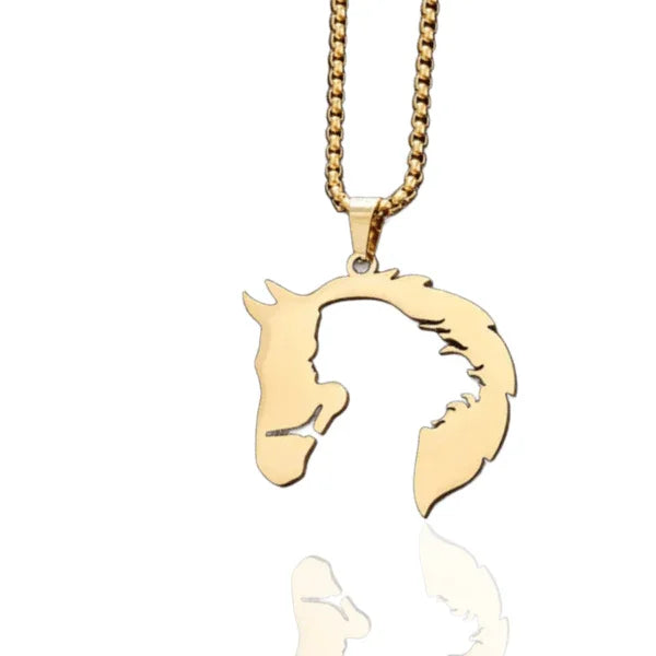 Conjunto Colar e Pingente um Só Corpo Dourado