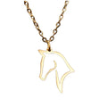 Conjunto Corrente e Pingente Cavalo Elegance Dourado
