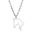 Conjunto Corrente e Pingente Cavalo Elegance Prata