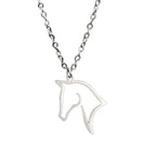 Conjunto Corrente e Pingente Cavalo Elegance Prata