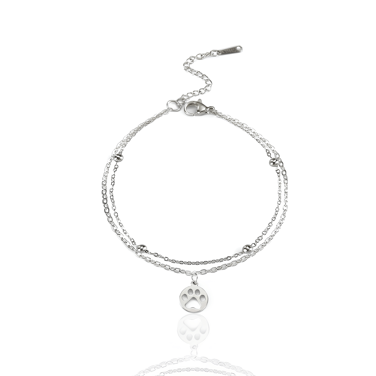 Pulseira Dupla Amor Pet Prata