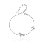Pulseira Meu Cão Pastor Prata 925